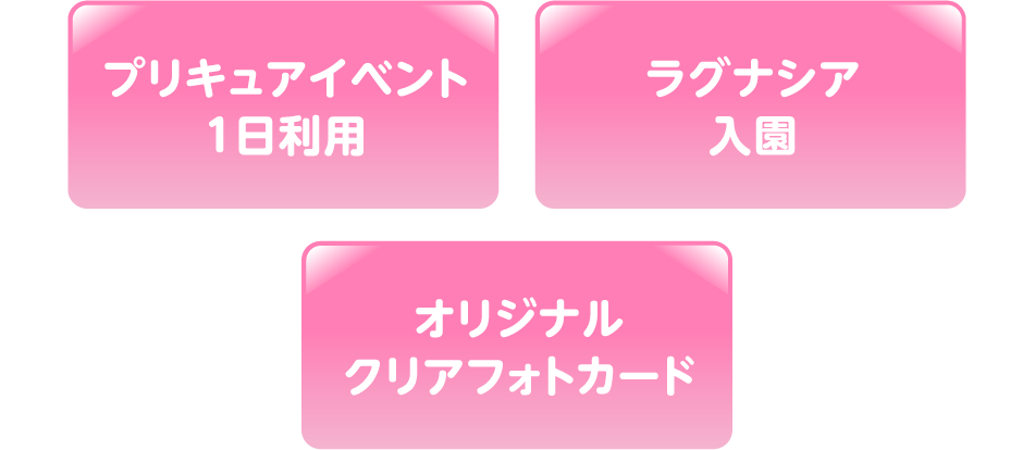 プリキュアイベント1日利用、ラグナシア入園、オリジナルA5クリアファイル
