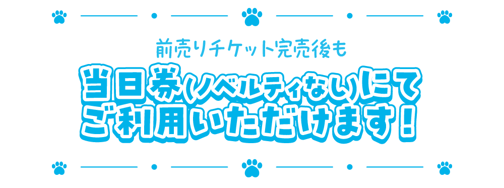 前売りチケットなしOK