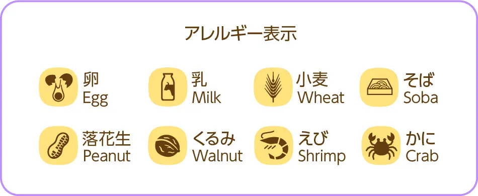 アレルギー表示