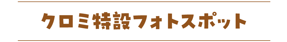 クロミ特設フォトスポット