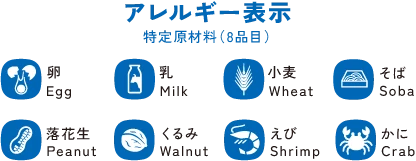 アレルギー表示