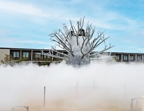 一定の時間になるとエリアを包み込む霧が発生