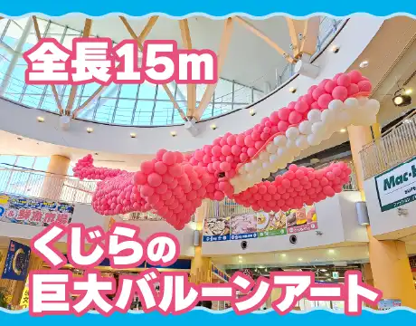 鯨バルーン展示