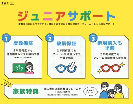 【メガネ】お子様への安心保証