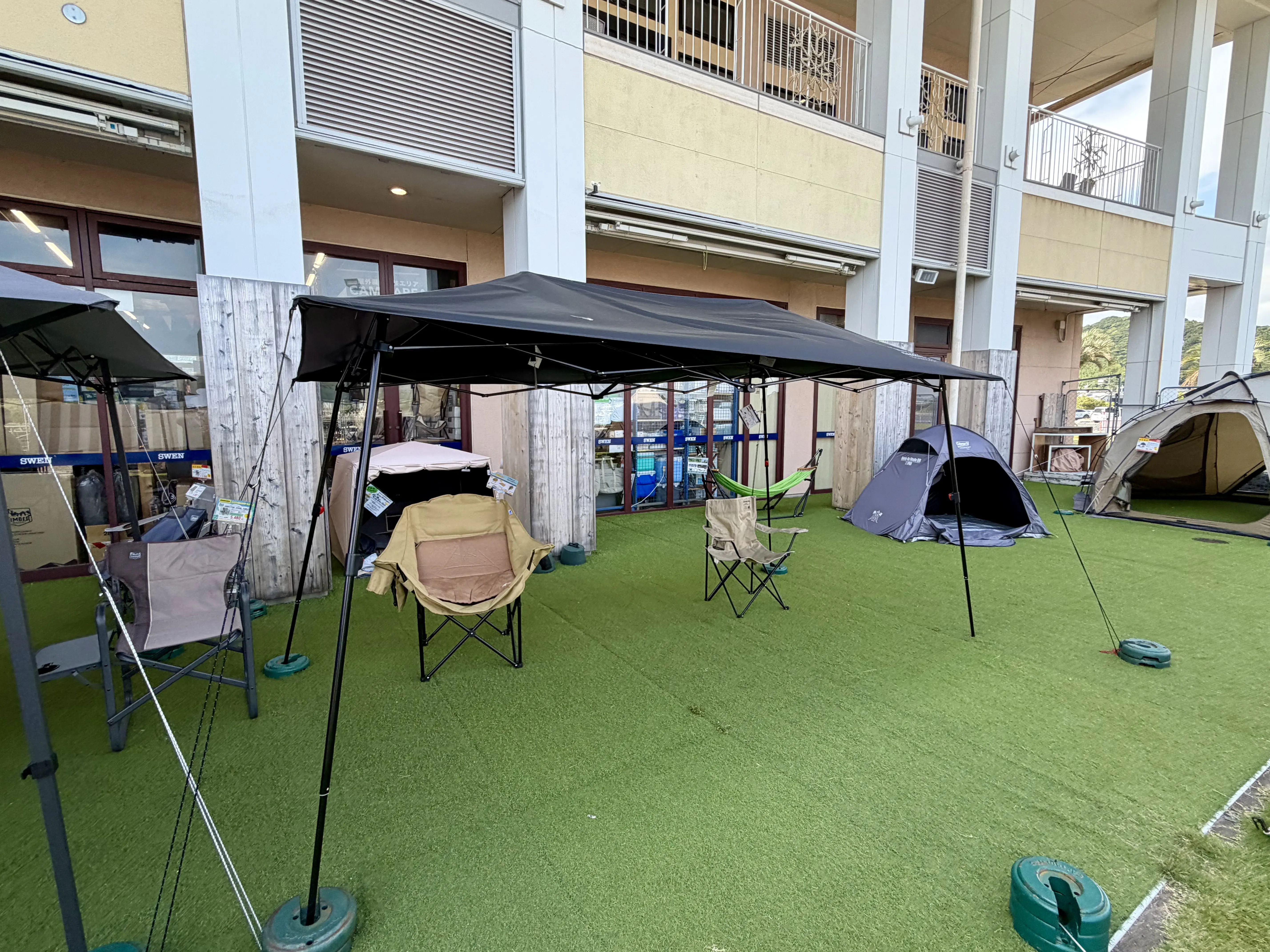 タープ・テント展示中⛺