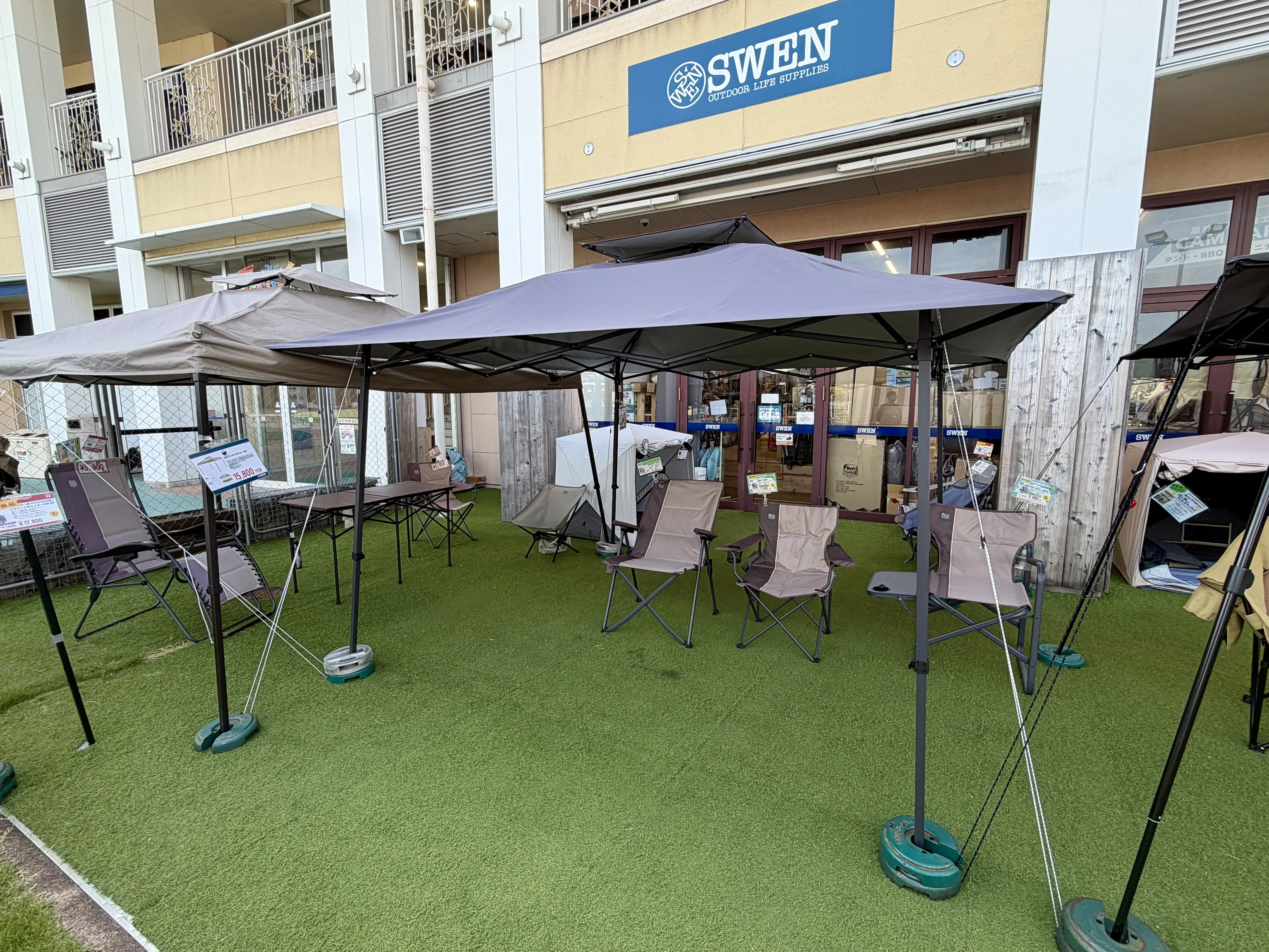 タープ・テント展示中⛺