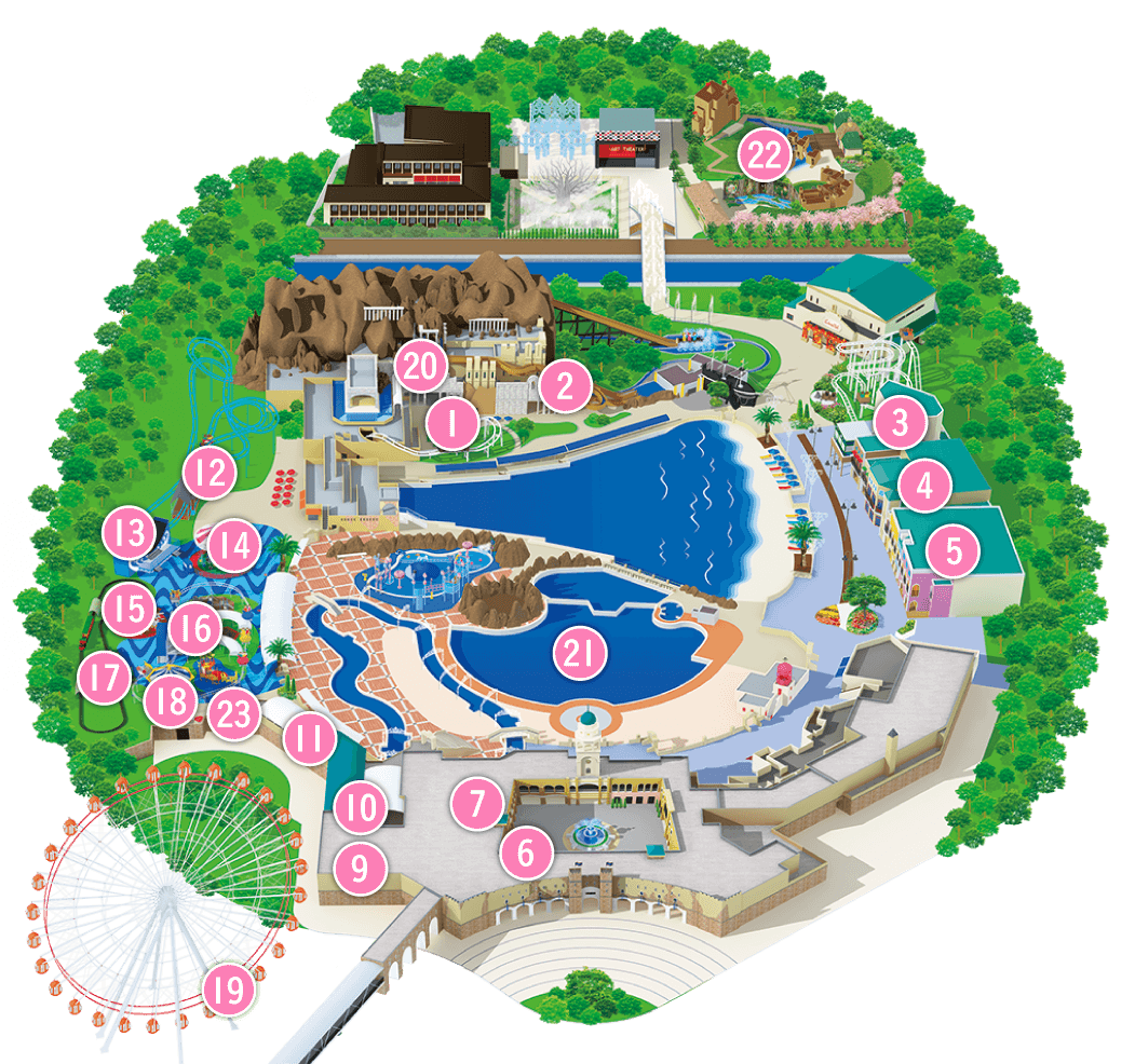 ラグナシア アトラクションMAP