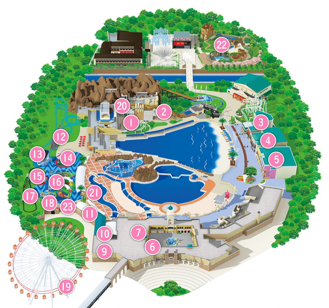 ラグナシア アトラクションMAP