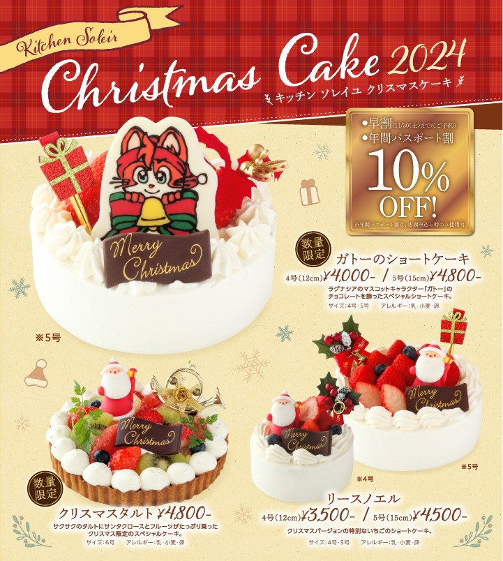 クリスマスケーキ2024